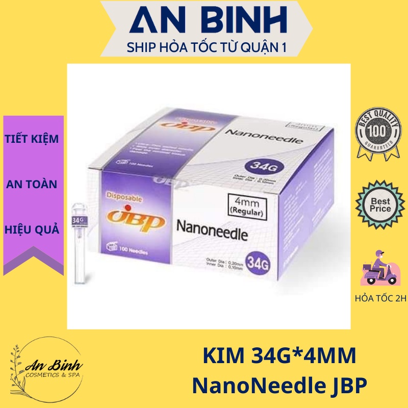 (Q1-HCM) (Lẻ 1) Kim Tiêm Meso 34G JBP - Kim Tiêm Dưỡng Chất 33G và 34G NanoNeedle Hàn Quốc