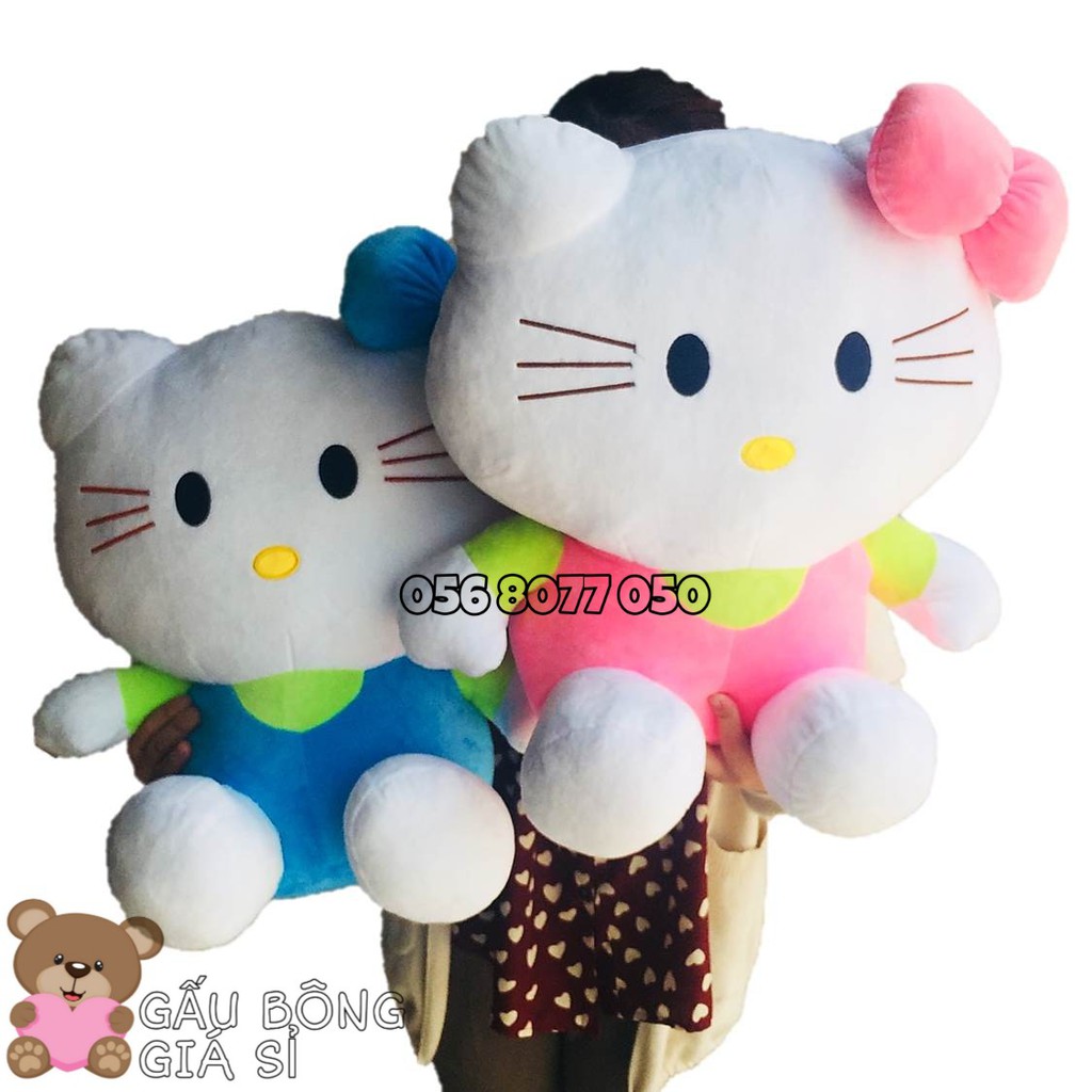 GẤU BÔNG MÈO HELLO KITTY MÈO HELLO KITTY NHỒI BÔNG SIZE LỚN