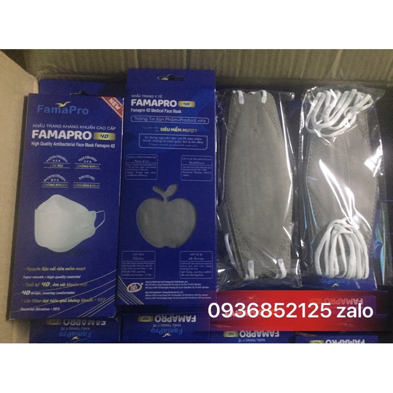 Khẩu trang thời trang 4D NAM ANH Famapro con cá hộp 10 cái | BigBuy360 - bigbuy360.vn