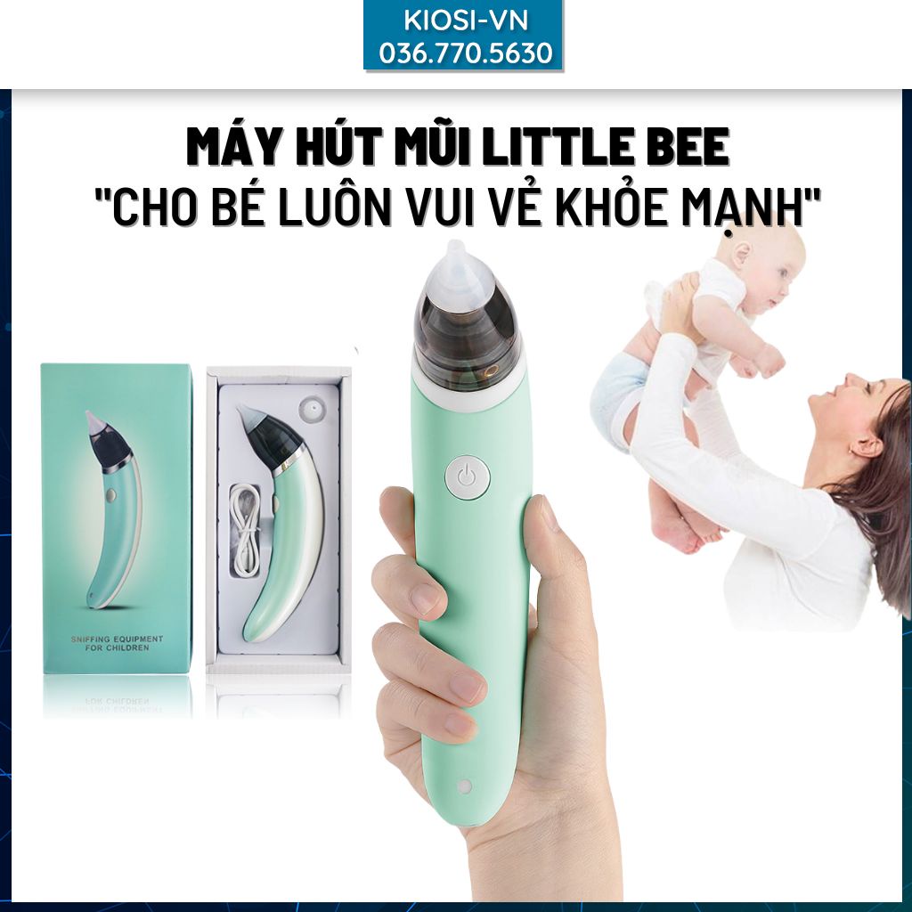 Dụng cụ cho bé, Máy hút mũi Little Bee cho bé cầm tay cực chuẩn không gây khó chịu cho bé, an toàn sử dụng BH 1 ĐỔI 1