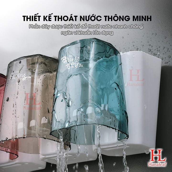 Hộp đựng bàn chải đánh răng đa năng HL, giá treo gắn tường tiện dụng trong nhà tắm
