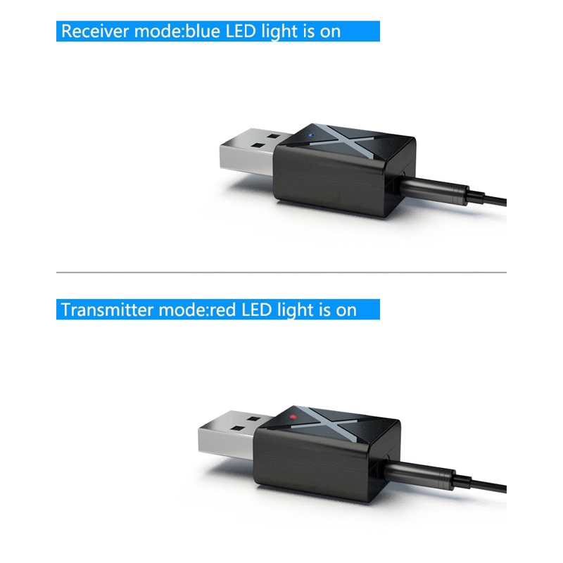Bộ thiết bị thu phát bluetooth tín hiệu âm thanh 5.0 giắc cắm 3.5mm tiện dụng cho xe hơi/máy tính/TV/tai nghe