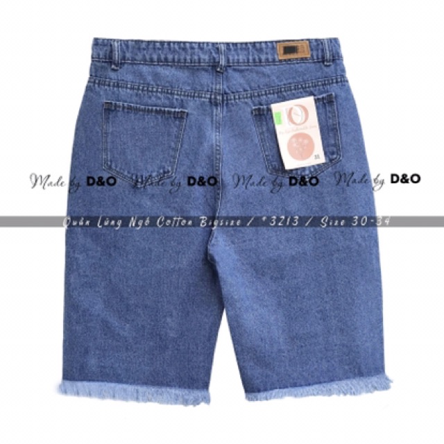 Quần Ngố / Quần Bò Lửng - Quần Jeans Lửng Size Đại - Lưng Cao Phom To Rộng