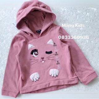 Áo Nỉ Bé Gái Hồng Baby Hoạ Tiết Mèo Kiabi