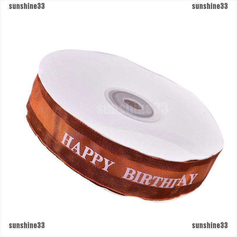 Cuộn Dây Ruy Băng Polyester In Chữ Happy Birthday 33