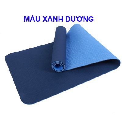 Thảm Tập Yoga Chống Trượt 6Mm 2 Lớp Bằng Cao Su Non Cao Cấp Thảm Tập Thể Dục Gym Tpe Gấp Gọn Siêu Dày Êm Đúc Pu Tự Nhiên