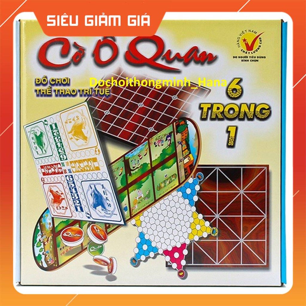 [ 6 Trong 1- HCM ]  Bộ Cờ Ô Ăn Quan 6 Trong 1 Ô ăn quan, Cờ vây, Cờ caro, Cờ cá ngựa, Cờ nhảy, Cờ gánh Cả nhà cùng vui