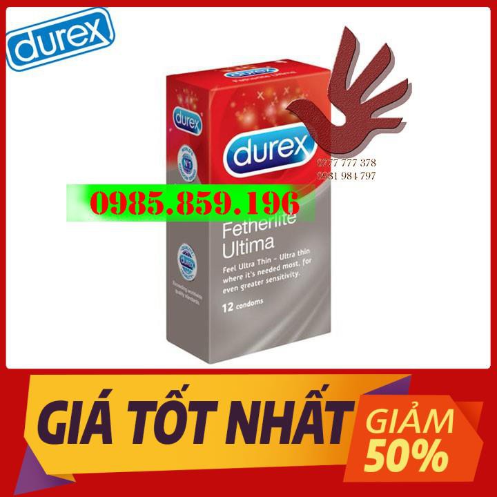 💗[FREESHIP]💗💗💗 Bao Cao Su Durex Fetherlite Ultima Siêu Mỏng 12s ☀️☀️☀️ GIÁ RẺ