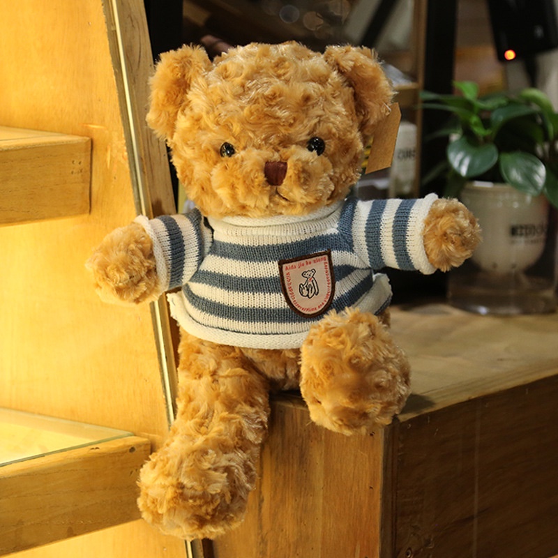 Gấu teddy Nhồi Bông Mặc Áo Sweater Mềm Mại Đáng Yêu