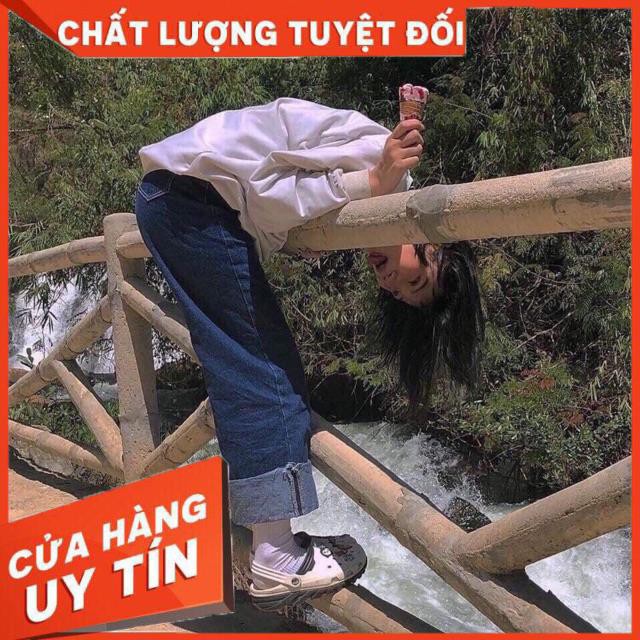 Quần jeans ống rộng gấp lai 2 màu đậm- nhạt | BigBuy360 - bigbuy360.vn