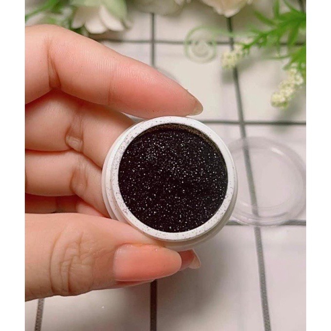 Nhũ rắc đen trắng siêu đẹp làm nail cực lung linh