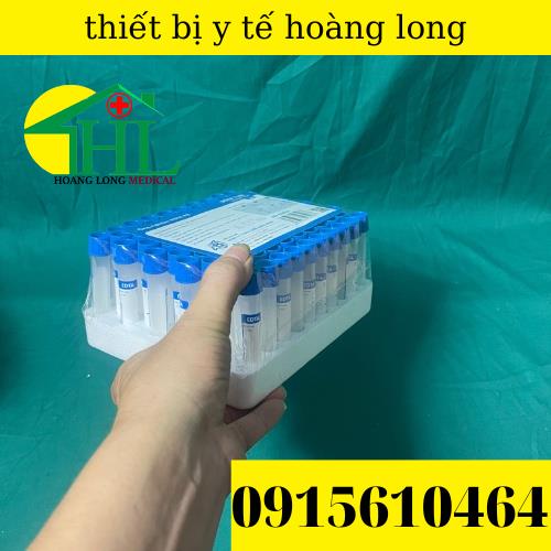Ống nghiệm chống đông EDTA nắp xanh 100 ống