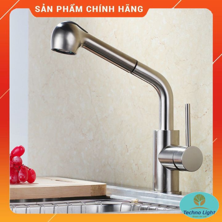 Vòi rửa chén, vòi rửa bát nóng lạnh dây rút KAGOL ⚡ HÀNG CHÍNH HÃNG- BH 5 năm ⚡