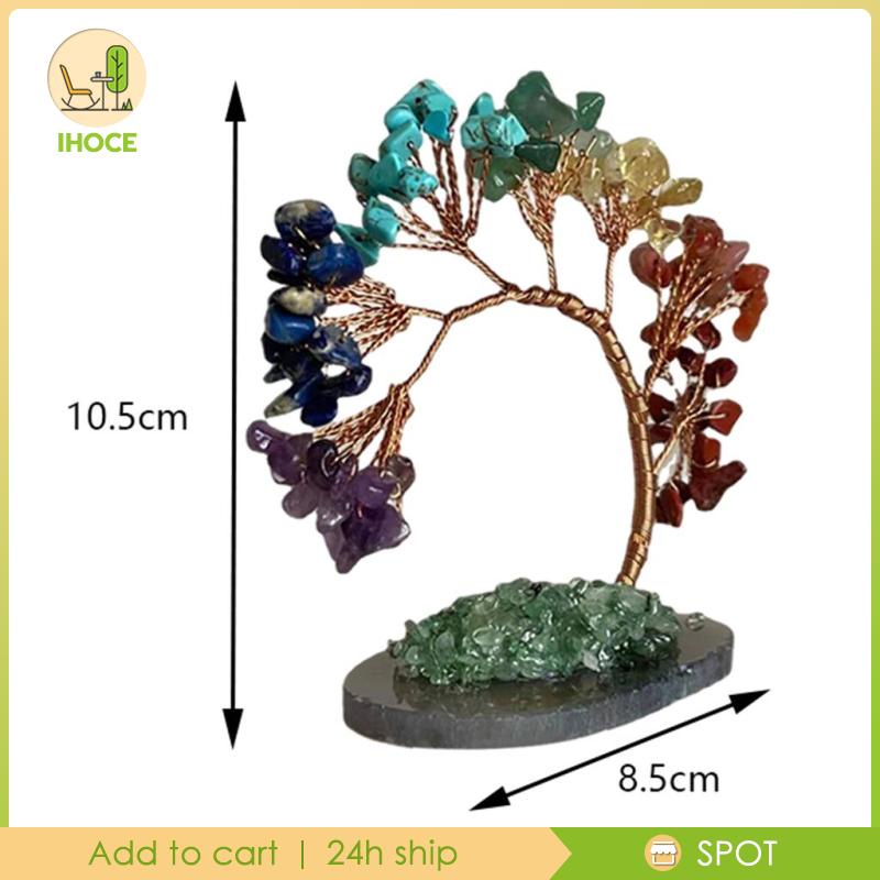 Cây đá thạch anh tự nhiên 7 nhánh kim tiền tài lộc trang trí nhà cửa