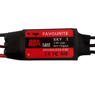 Bộ điều tốc ESC Favourite FVT Sky Series 80A 2-6S cho máy bay điều khiển từ xa