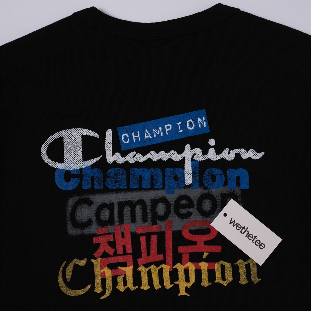 Áo Champion Heritage Multi-Language Logos, Black