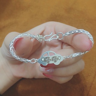 Lắc bạc khắc tên cho bé