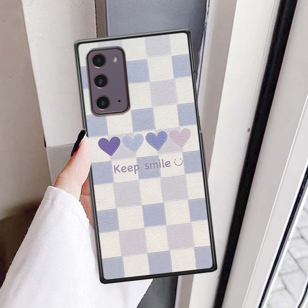 Ốp Samsung Note 20 caro trái tim cá tính, thời trang siêu đẹp, siêu phong cách