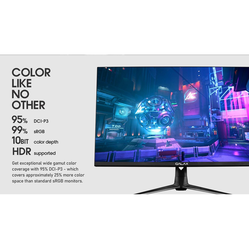 màn hình GALAX Vivance-01 (27inch | 2K | IPS | 165Hz | 1ms) Màn hình tối thượng cho mọi loại game chính hãng BH 36 tháng