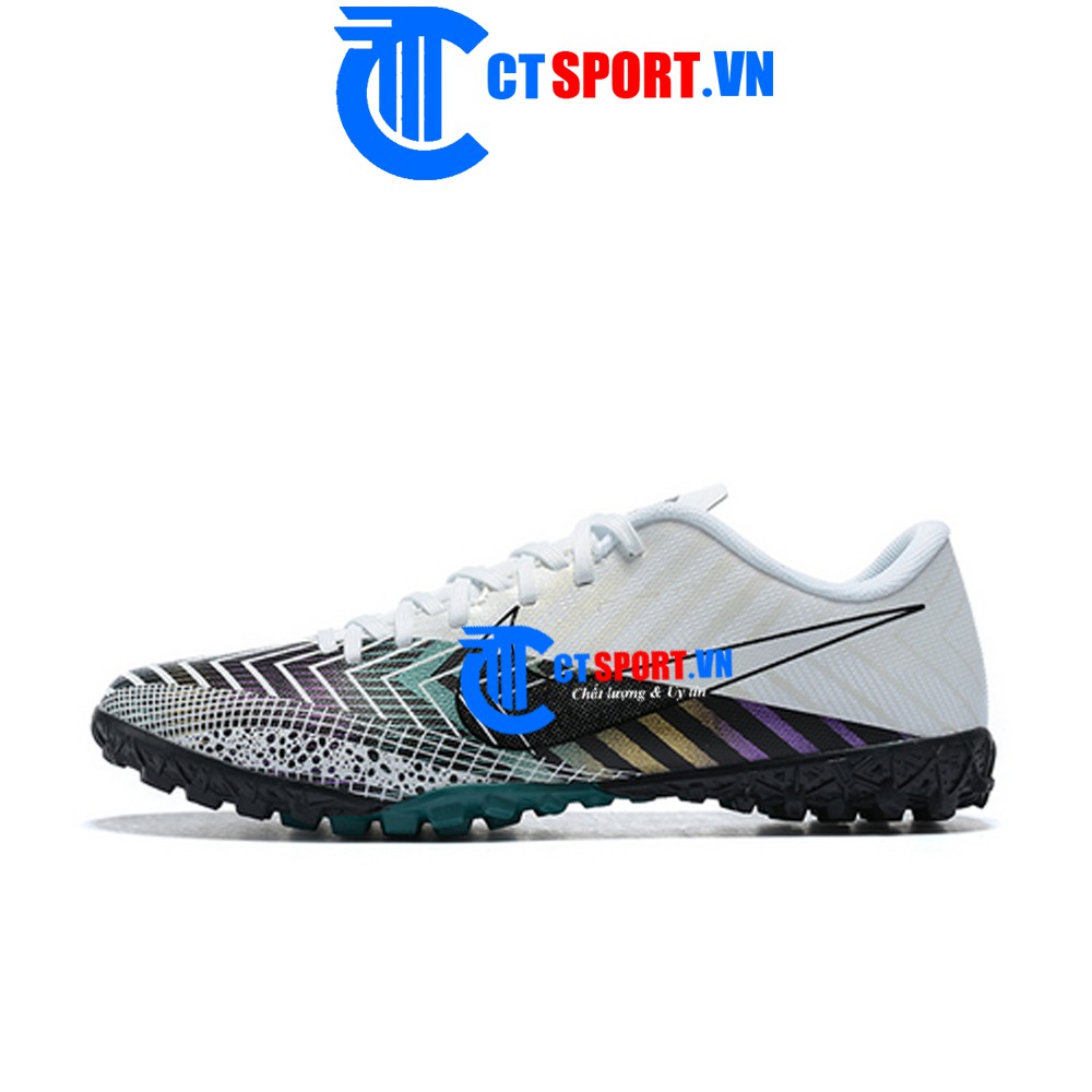 Giày đá bóng Mercurial Superfly 7 Elite MDS003 CTSPORT trắng mũi đen cao cổ TF