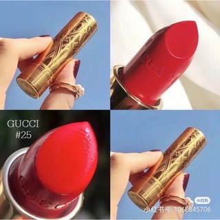 [25] SON GUCCI Satin Goldie Red đỏ ánh Cam
