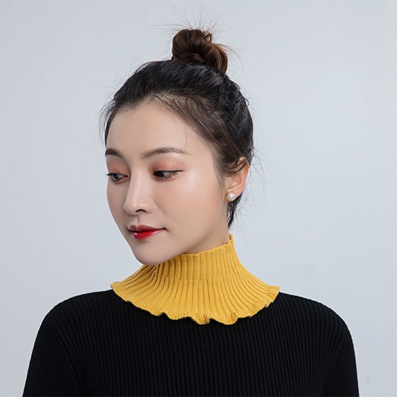 Cổ áo giả vải len dệt kim có thể tháo rời sành điệu cho nữ  | BigBuy360 - bigbuy360.vn