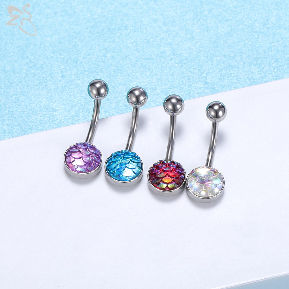 Set 4 khuyên rốn 14kg bằng thép không gỉ phong cách cá tính