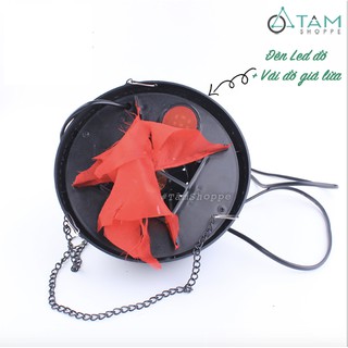 Đèn Led ngọn lửa giả 3D dây xích treo ĐK20cm TAN
