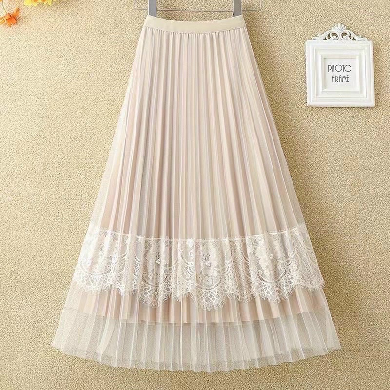 #1107 CHÂN VÁY VON PHỐI REN LÓT LỤA CAO CẤP