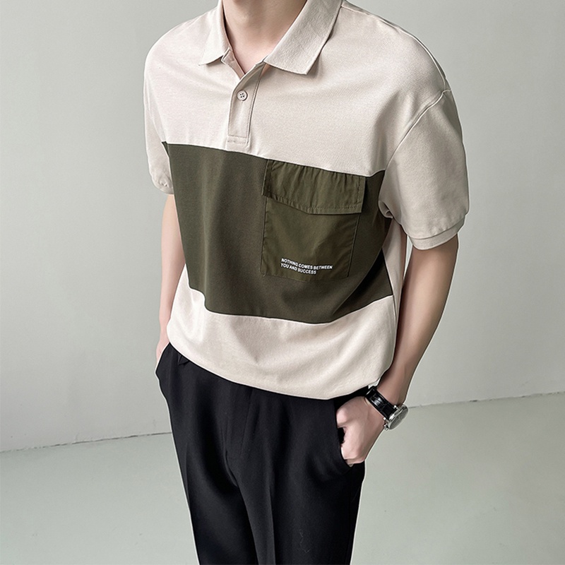 Áo Thun Polo Nam Nữ Tay Lỡ Phối Túi Ngực Cổ Bẻ Thời Trang Mixxmen TOP NAM 228V1