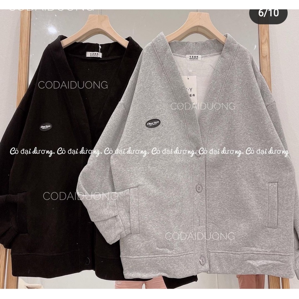 Áo cadigan Ulzzang, chất nỉ dảy phong cách Hàn Quốc mã 5585