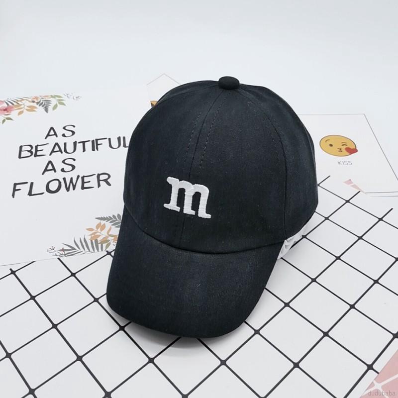 Mũ Lưỡi Trai Thêu Chữ Thời Trang Cho Bé Thêu Chữ M