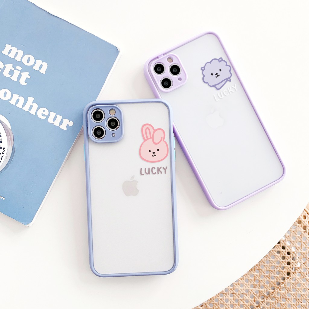 Ốp lưng iphone Lucky nhám viền nổi cong 6/6plus/6s/6splus/7/7plus/8/8plus/x/xr/xs/11/12/13/pro/max/plus/promax | BigBuy360 - bigbuy360.vn