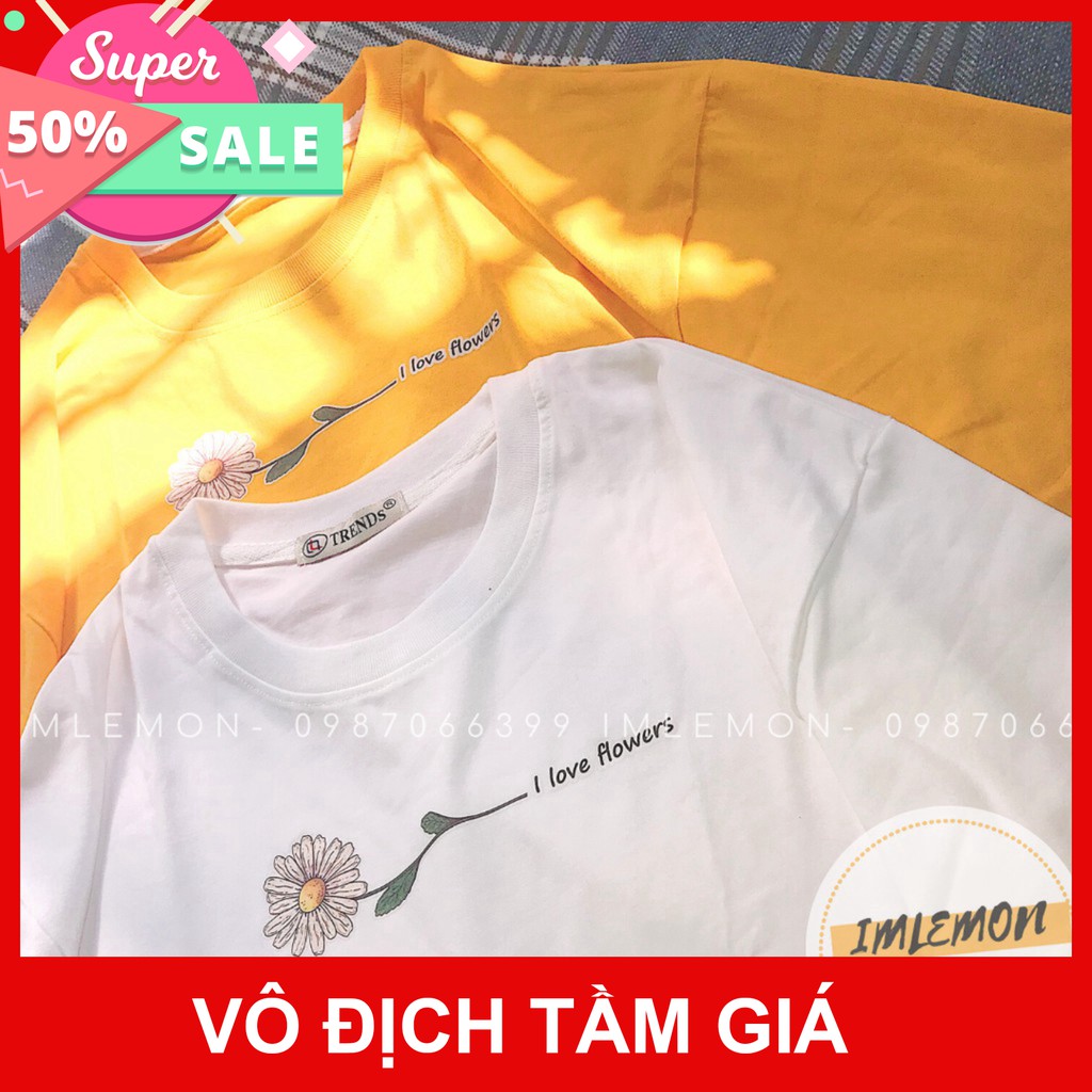 Áo Thun 4D Tay Lỡ Oversize In Họa Tiết FLOWER Hoa Cúc UNISEX | BigBuy360 - bigbuy360.vn
