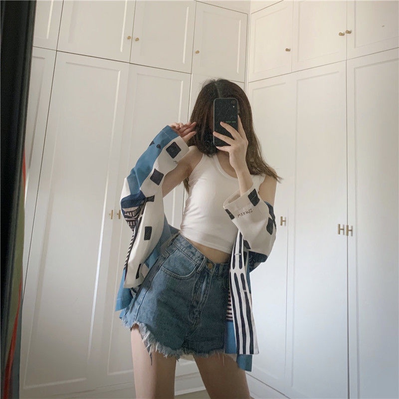 Áo BH sát nách thể thao vải cotton dáng ôm thời trang mùa hè năng động cho nữ