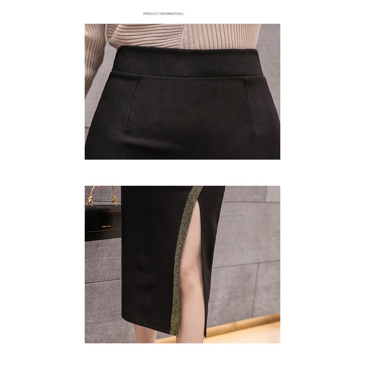 Chân Váy Dài Lưng Cao Thiết Kế Xẻ Thanh Lịch Cho Phái Nữ