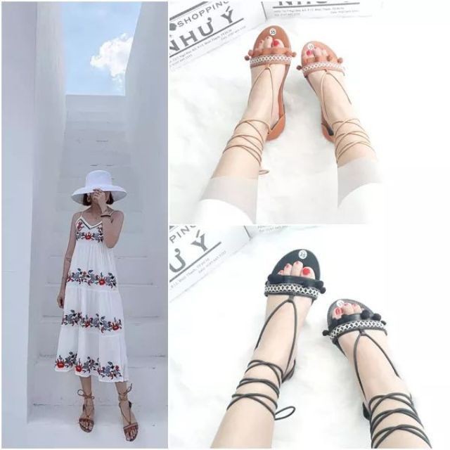 [Drop] Sandal cột dây thổ cẩm