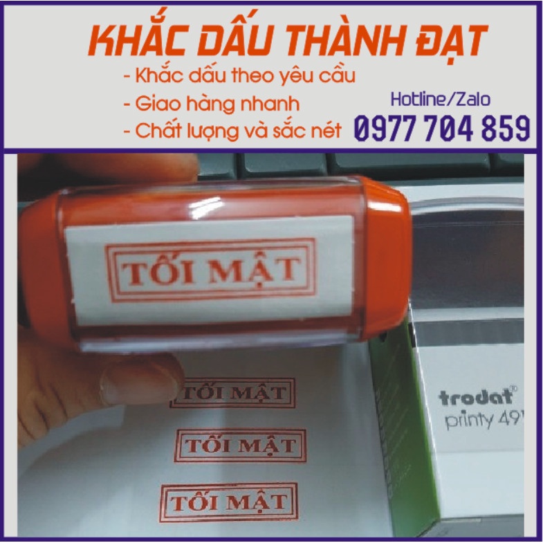 on dấu TỐI MẬT (Chuẩn thông tư 24/2020/TT-BCA)