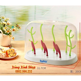 Hộp úp bình sữa, núm ti có cây cắm