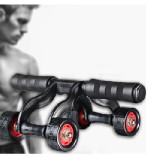 LĂN TẬP BỤNG 4 BÁNH ( AB ROLLER AND PUSH UP BAR) - Dụng cụ tập Gym Chính hãng