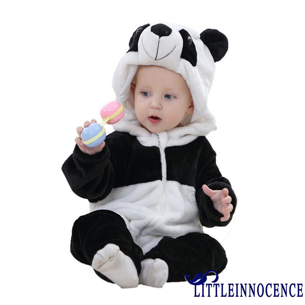 ❤XZQ-Newborn Baby Boys Girls Panda One Piece Long Sleeve Cotton Rompers Clothing Set