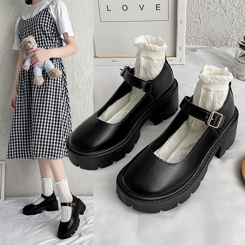 Giày Lolita Đế Cao 5cm Giày Vintage Nữ Phong Cách Ulzzang Hàn Quốc Hottrend 2022 LB01-Molita