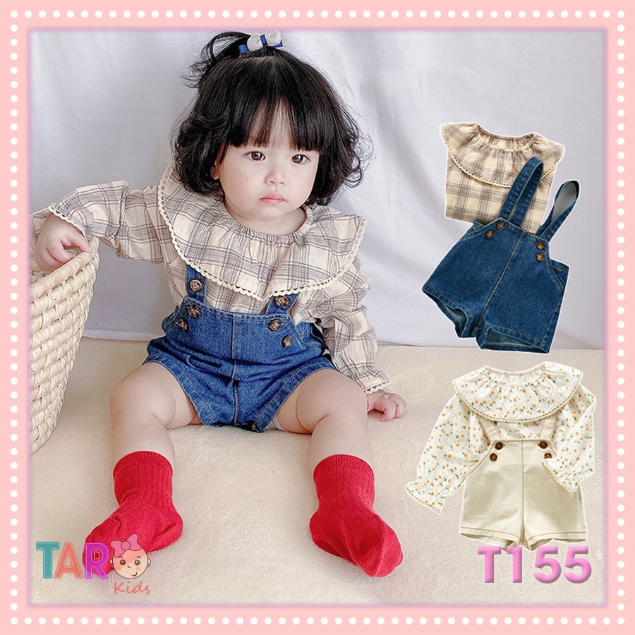 Set Yếm + Áo Giành Cho Bé Gái 3 Tháng - 4 tuổi