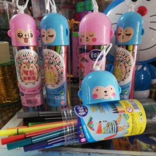 Hộp bút lông màu minion cho bé !