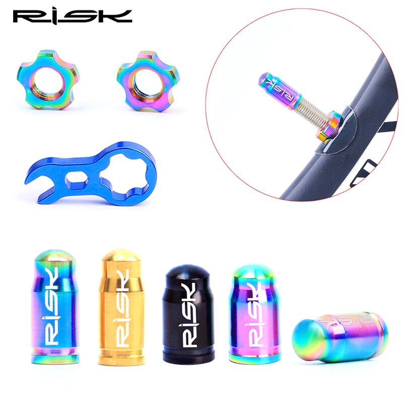 Vỏ Bọc Van Xe Đạp Leo Núi Risk FV55 AV55 Bằng Titan Chống Bụi