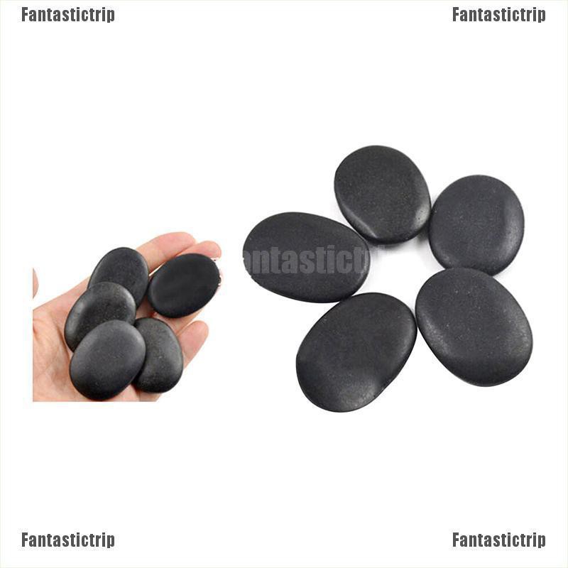 Set 7 viên đá nóng Basalt 3*4cm màu đen độc đáo