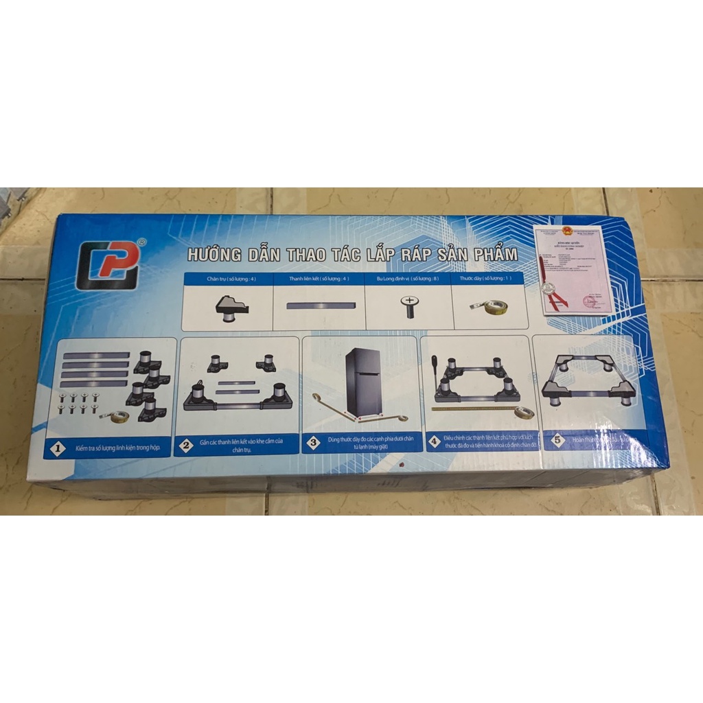 CHÂN MÁY GIẶT & TỦ LẠNH CDN57 CƠ KHÍ CẢNH PHONG CAO CẤP