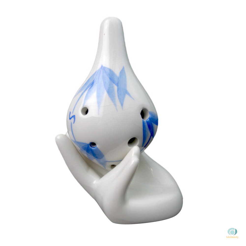 Kèn Ocarina 6 Lỗ Họa Tiết Lá Tre Cho Người Mới Bắt Đầu