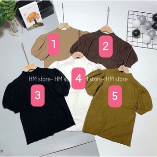 Áo Len Tay Bồng Ngắn Tiểu Thư