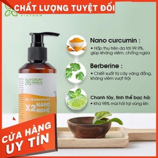 TLL3012 Gel Vệ Sinh Phụ Nữ Trị Viêm Ngứa X2 Nano Nghệ Cocayhoala 150ml